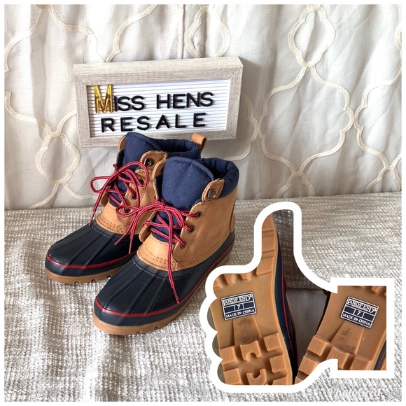 Lands' End Other - MENS LANDS END DUCK BOOT TAN LEATHER WATERPROOF